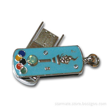 16GB USB Flash Drive with Jewelry Casing, Anti-shock and Moisture-resistant